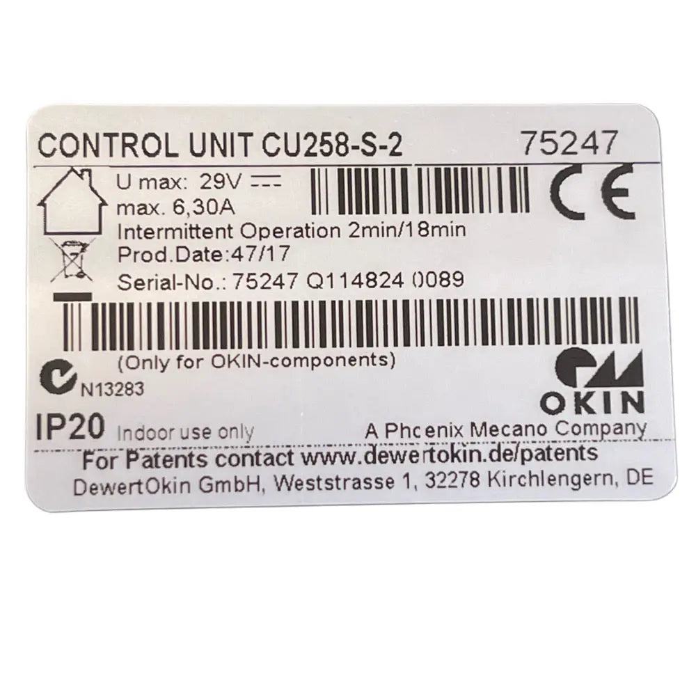 Okin Control Box 75247 Couch Guard Aus