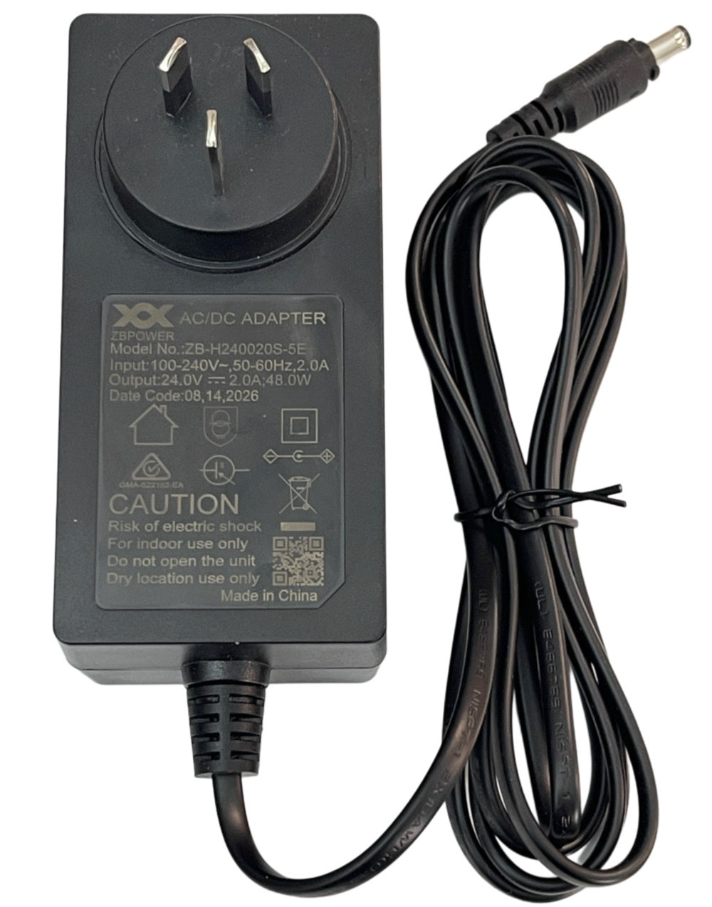 ZBPOWER ZB-H240020S-5E 24V 2A 48W AC/DC Power Supply