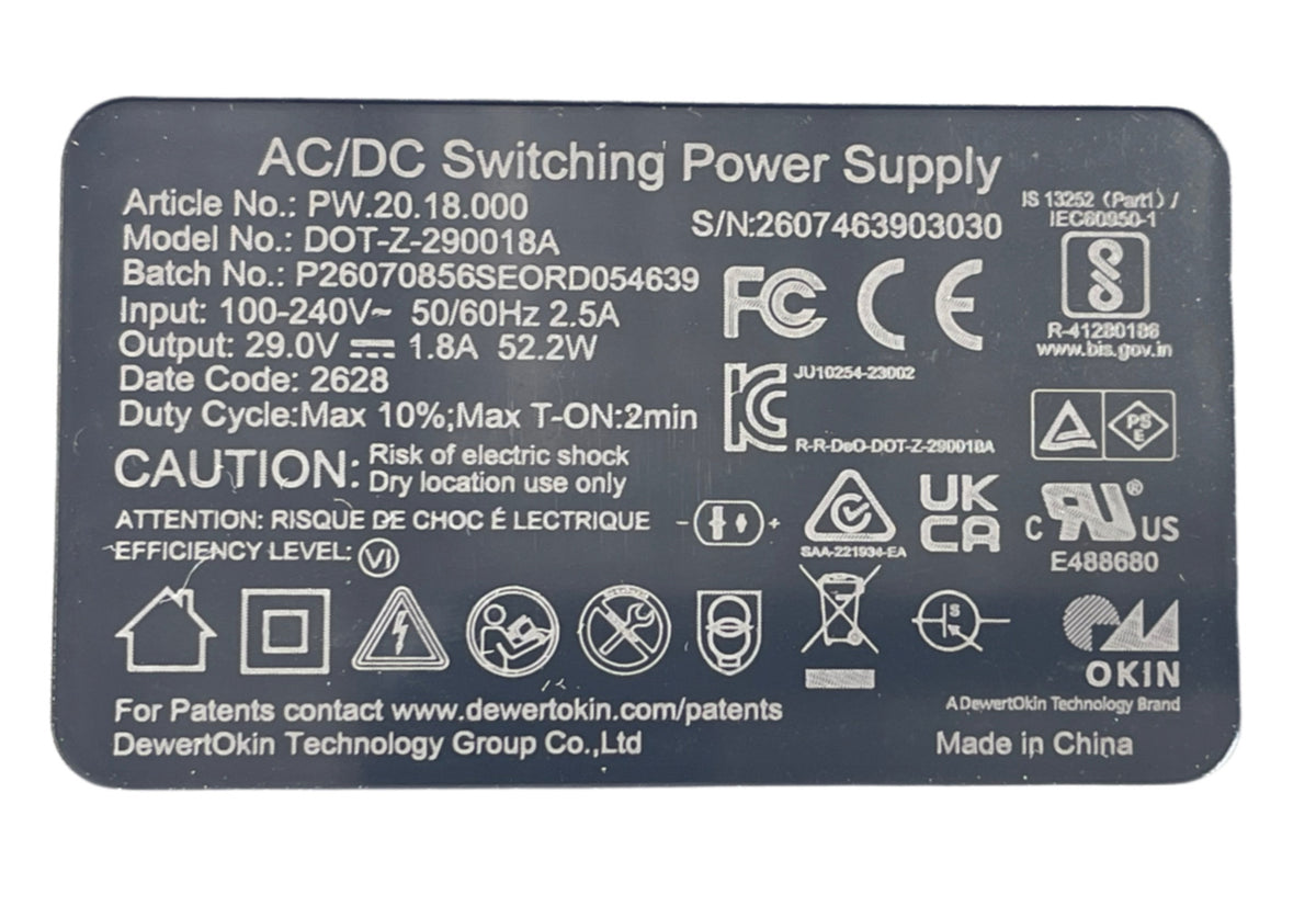 Okin PD12 65444 Power Supply