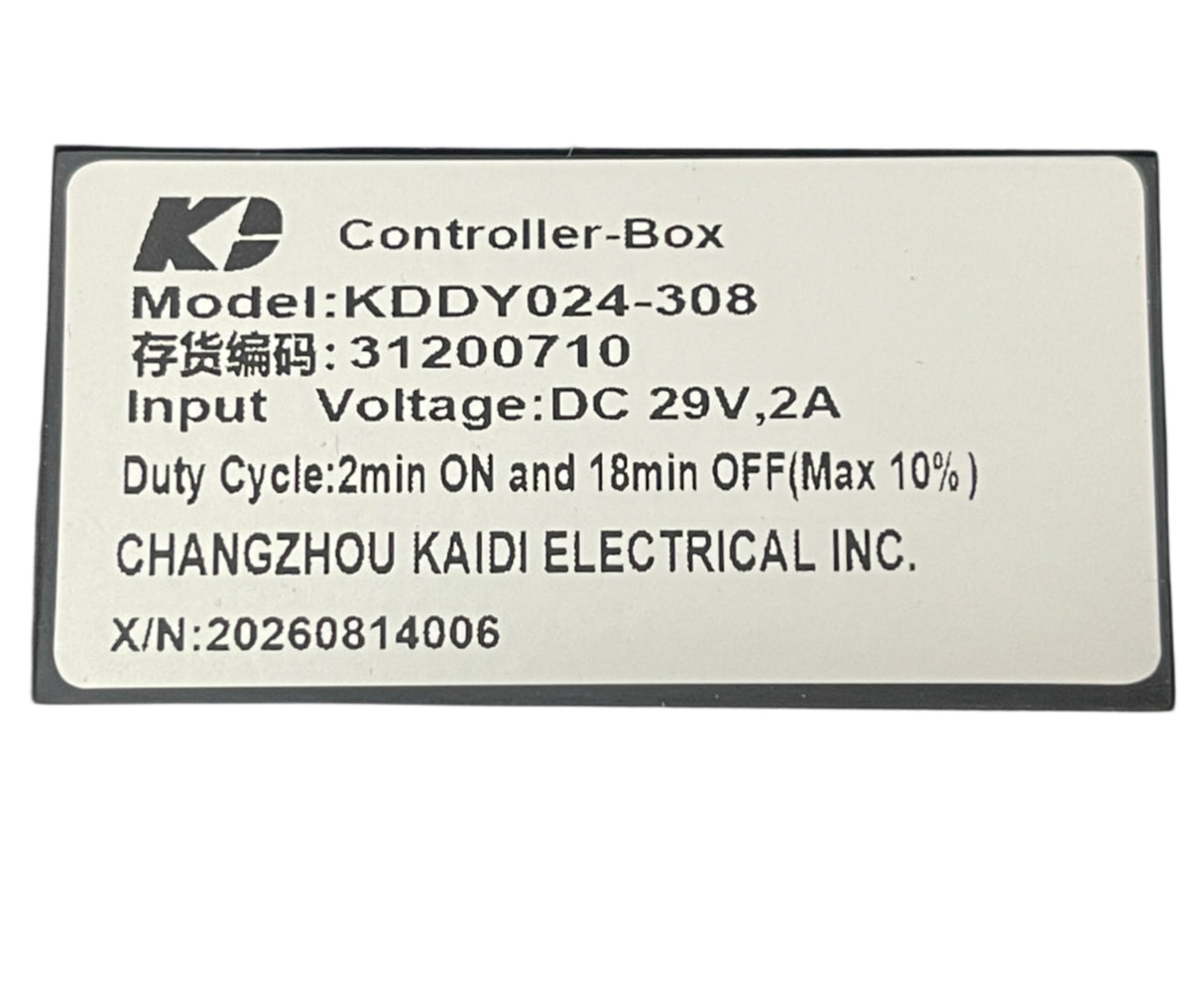 Kaidi KDDY 024-308 Control Box