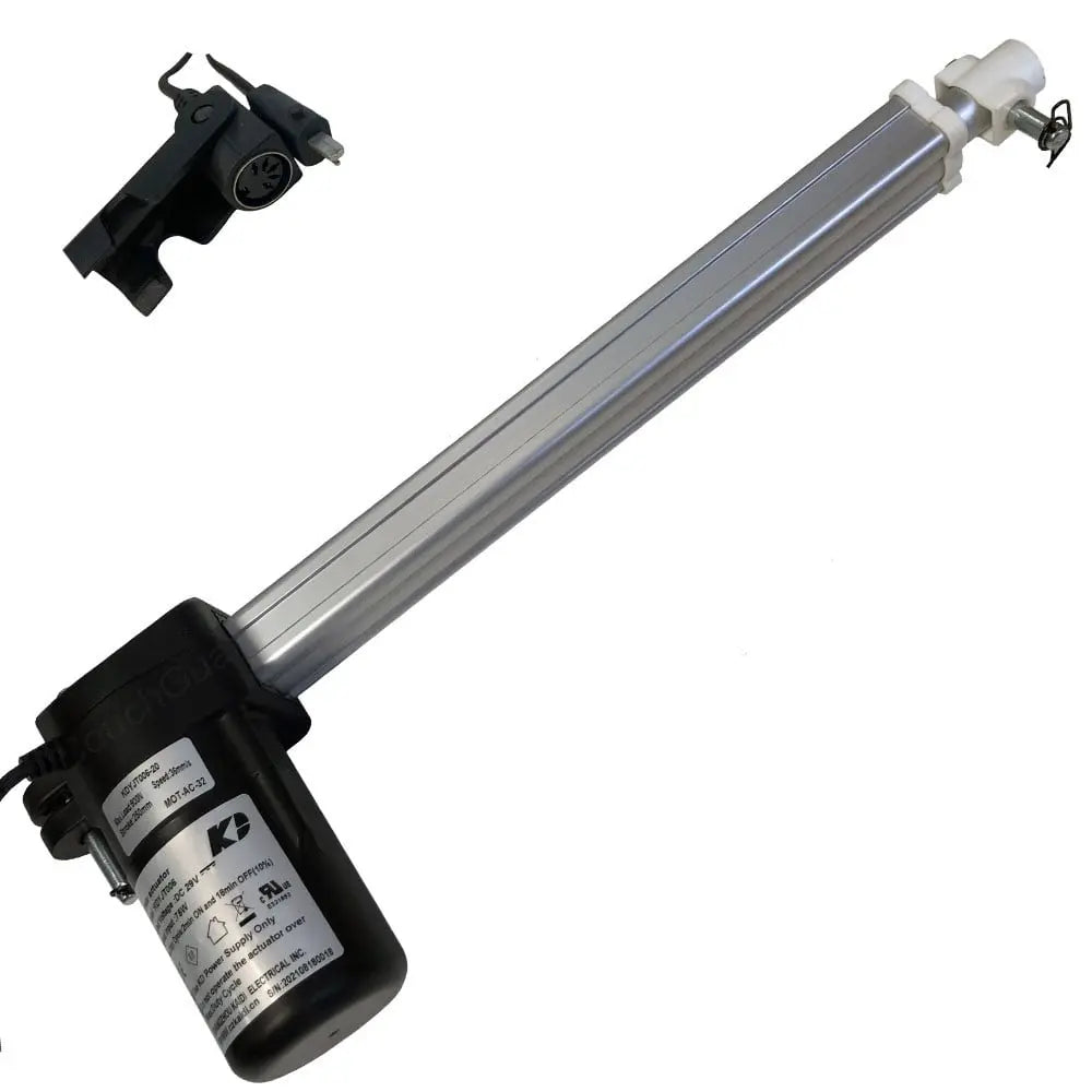 Kaidi KDYJT013-120 recliner actuator with mounting points and cable connector inset