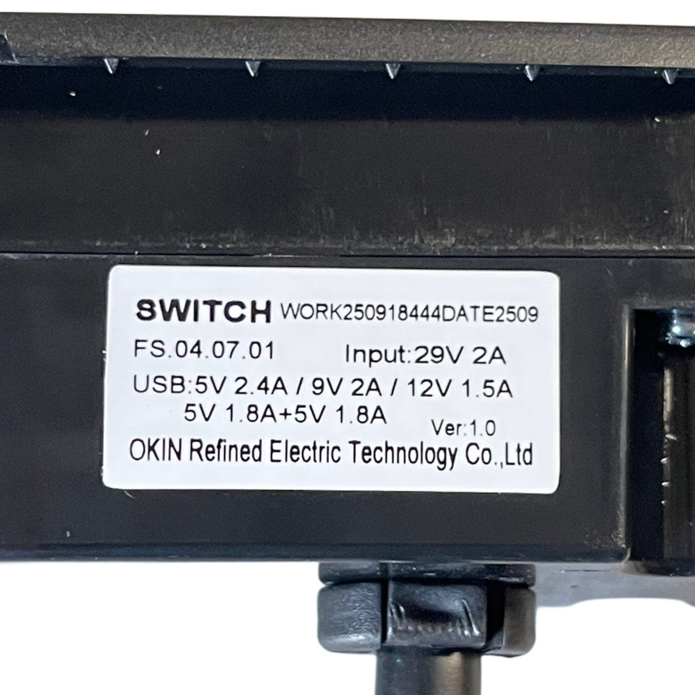 Okin Seven Button Recliner Switch with USB-FS.04.07.01