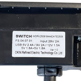 Okin Seven Button Recliner Switch with USB-FS.04.07.01