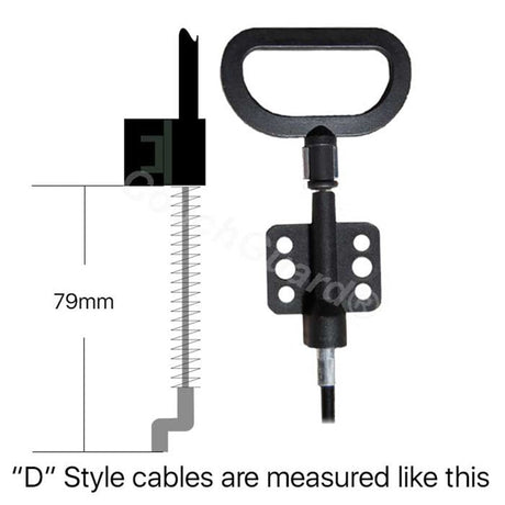 recliner parachute pull cable 79mm exposed